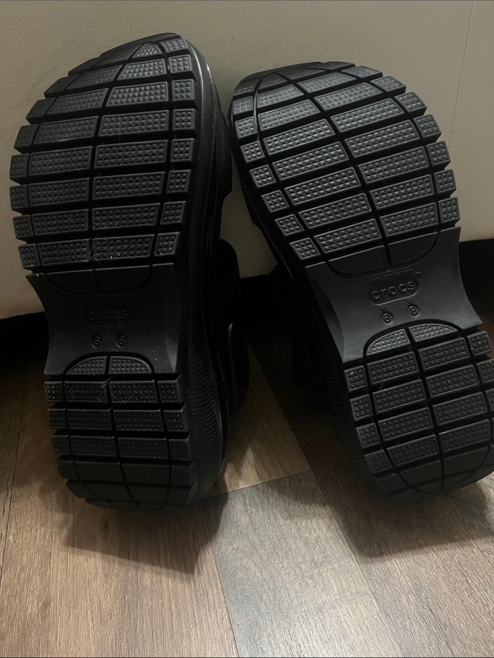CROCS Black Mega Cruch Slip-On Platform Sandals - Picture 2 of 3